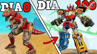 O PEQUENO DINOZORD PAWER RANGER EVOLUIU PARA O GIGANTE MEGAZORD DINOSSAURO GODZILLA 100 DIAS O FILME [upl. by Croft73]