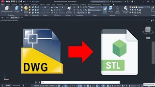 Cómo convertir archivos DWG de Autocad a litografía STL para impresión 3D [upl. by Atsyrt]