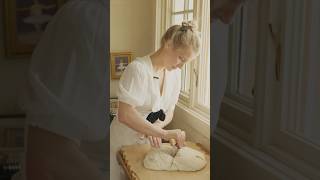 Shaping a wet dough for our sourdough bread today ✨ [upl. by Eniwtna973]