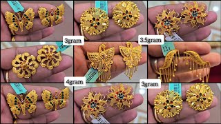 latest earrings design 2024 goldgold stud earrings designs new modeldaily wear gold earrings [upl. by Sew213]