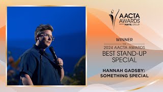 Hannah Gadsby accepts the Award for Best StandUp Special at the 2024 AACTA Awards [upl. by Miyasawa]