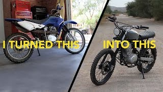 Dirt Bike to Vintage Style Tracker Conversion [upl. by Leiria701]