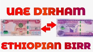 UAE Dirham To Ethiopian Birr Exchange Rate Today  AED To ETB [upl. by Norihs]