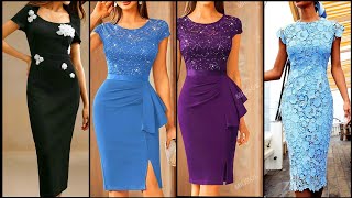 Designer Lace bodycon dress design ideas for ladies 2k24 latest bodycon dresses for women 2024 [upl. by Zahara]