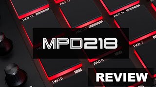 AKAI MPD 218 REVIEW amp TUTORIAL CRIANDO BEAT usando sample pack de funk como usar mpd ou mpc basico [upl. by Susette]