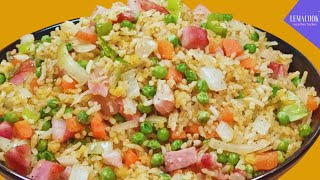 recette de riz sauté aux légumes et aux lardons incroyable recette facile et rapide 9 [upl. by Suravat873]