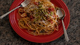 Sicilian Pasta  Spaghetti With Pistachios and Fresh Mint [upl. by Eillom593]