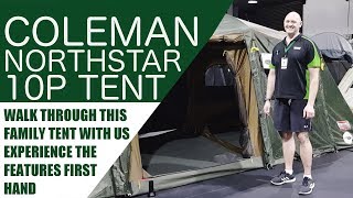 Coleman Instant Up Northstar 10P Dark Room Tent Walk Through amp Review [upl. by Grange]