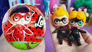 Apriamo 3 LOL Surprise FAKE di Miraculous Ladybug Unboxing italiano [upl. by Mode]