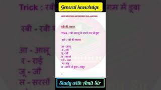 रवि की फसलें  ravi ki fasle  gk sscgd motivation gs railway tricks gktricks shorts alp [upl. by Zetrom142]