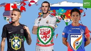 Best Footballer From EVERY Country on Earth [upl. by Ahsinek]