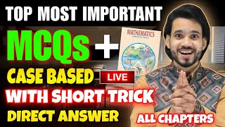 CLASS 10 MATHS FINAL MCQs ONE SHOT REVISION  ALL CHAPTERSQUESTIONSCONCEPTS [upl. by Anagnos]