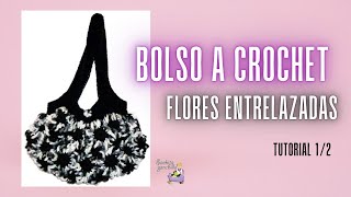 Cómo tejer un maxi bolso de ganchillo  Parte 1  Flores  Cómo tejer un bolso de flores de crochet [upl. by Ambros]