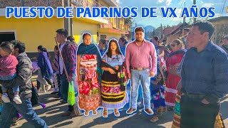 Puesto de padrinos de velación de VX Años Ahuiran Michoacán [upl. by Telrahc]