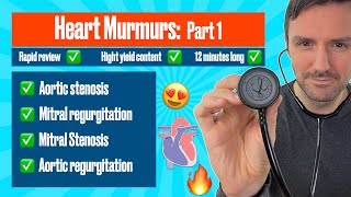 Heart murmurs for beginners 🔥 🔥 🔥 Part 1Aortic amp Mitral stenosis Aortic amp mitral regurgitation [upl. by Hctim]