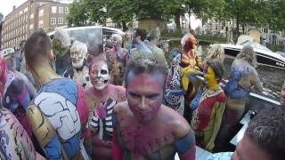 BODYPAINT Day Amsterdam 2016 canal tour part 2 [upl. by Wymore]