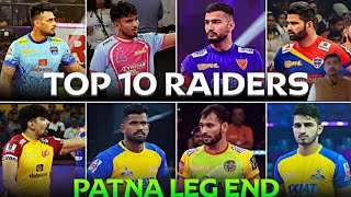 PKL 10  Top Raiders After Patna Leg End  Pro Kabaddi 2024 Top 10 Raiders After 99 Matches [upl. by Giguere497]