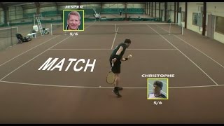 Christophe Yusuke118 56 vs Jesper LeViking 56  Match corpo  02022016 [upl. by Manoff]