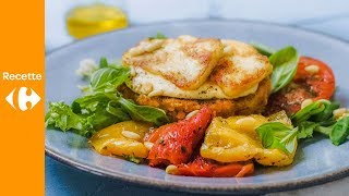 Tourelles de légumes burger végétarien et halloumi [upl. by Tiedeman]