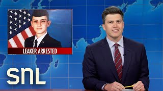 Weekend Update Trump Claims Police Cried at His Arrest Biden Downplays Pentagon Documents Leak [upl. by Lilaj]