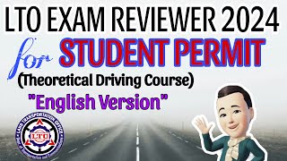 LTOTDC EXAM REVIEWER 2024 FOR STUDENT PERMIT ENGLISH [upl. by Tatiana]