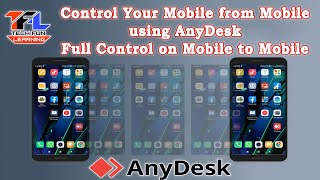 How to Control Mobile from another Mobile using AnyDesk  Full Control on Mobile to Mobile  AnyDesk [upl. by Adneral302]