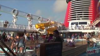 Full lap around Deck 11 of the Disney Dream cruise ship [upl. by Ecnerwal]