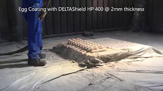 Egg Test with DELTAShield HP 400 Polyurea [upl. by Aineles]