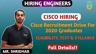 Cisco Recruitment drive for 2020 students  Great Opportunity [upl. by Jeroma]