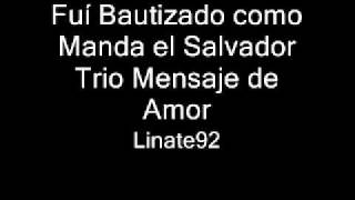 fui bautizado como manda el salvador trio mensaje de amor [upl. by Fogel690]