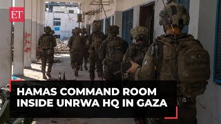 Hamas command room inside UNRWA HQ in Gaza IDF finds drone weapons caches and more [upl. by Becka]