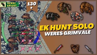 TIBIA EK HUNT SOLO 75 WERES GRIMVALE [upl. by Anerda]