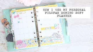 How I Use My Personal Filofax Domino Soft Planner [upl. by Knowland457]