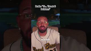 Drake addresses the Tweet and Deleters memes hiphop rap hiphop funnyvideo [upl. by Dlorag]