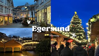 CHRISTMAS MARKET IN EGERSUND NORWAY [upl. by Tamarra]