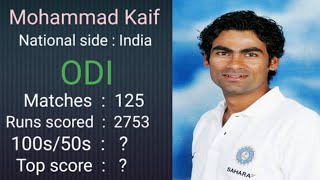 Mohammad Kaif Test amp ODI Career [upl. by Napra]