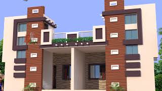 3050 feet  1500 sqft modern 5 bedroom duplex house plan as 3d home design [upl. by Ahsaz]