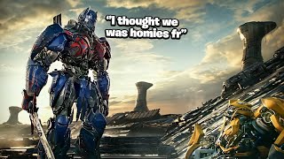 Transformers The Last Knight  Optimus Prime vs Bumblebee  Paramount Pictures HD [upl. by Aicinad435]