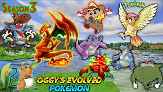 1  MinecraftS3  Oggys Evolved Pokémons Power🔥  With Shinchan Jack  Twikay Gamer [upl. by Pulling107]