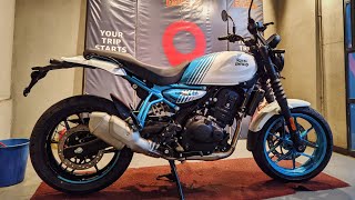 New Royal Enfield Guerrilla 450 Brava Blue Top Variant Best Roadster Bike in India [upl. by Arleta590]