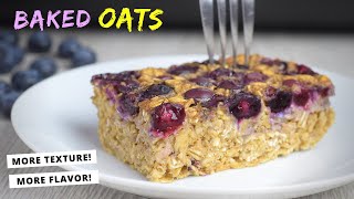 Healthy Baked Oatmeal You Can Make Ahead REHEATS SO WELL [upl. by Yntrok467]