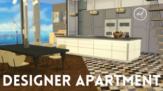 DESIGNER APARTMENT  Sims 4  CC SPEED BUILD [upl. by Bonis]