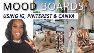 Canva Tutorial Creating Mood Boards Instagram Pinterest Canva for Fashion Campaign Inspiration [upl. by Pirri]