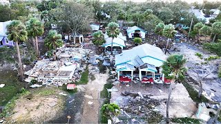 Hurricane Helene Historic Storm Surge Devastates Cedar Key Florida [upl. by Clotilde]