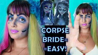 A Corpse Bride MAKEUP tutorial you can ACTUALLY wear 💙🦋💀 [upl. by Stephi970]