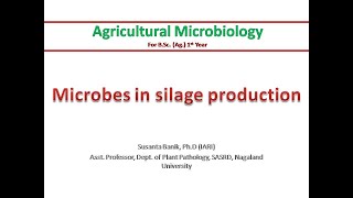 Microbes in silage production  Conservation of green fodder  Lactic acid  Anaerobic fermentation [upl. by Martinic565]