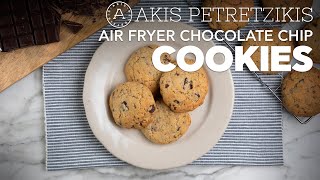 Air Fryer Chocolate Chip Cookies  Akis Petretzikis [upl. by Gosselin427]