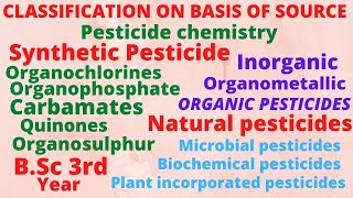 Lecture 02 Pesticide chemistry Classification of Pesticides based on Origin amp Source Part02 [upl. by Kerekes]