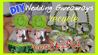 DIY WEDDING GIVEAWAYS  weddingSouvenirs recycleSouvenirs mismoBottlejoan mataganas [upl. by Eihcir]