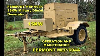 FERMONT MEP804A 15KW Military Diesel Generator  Operating and Maintaining [upl. by Einahets678]